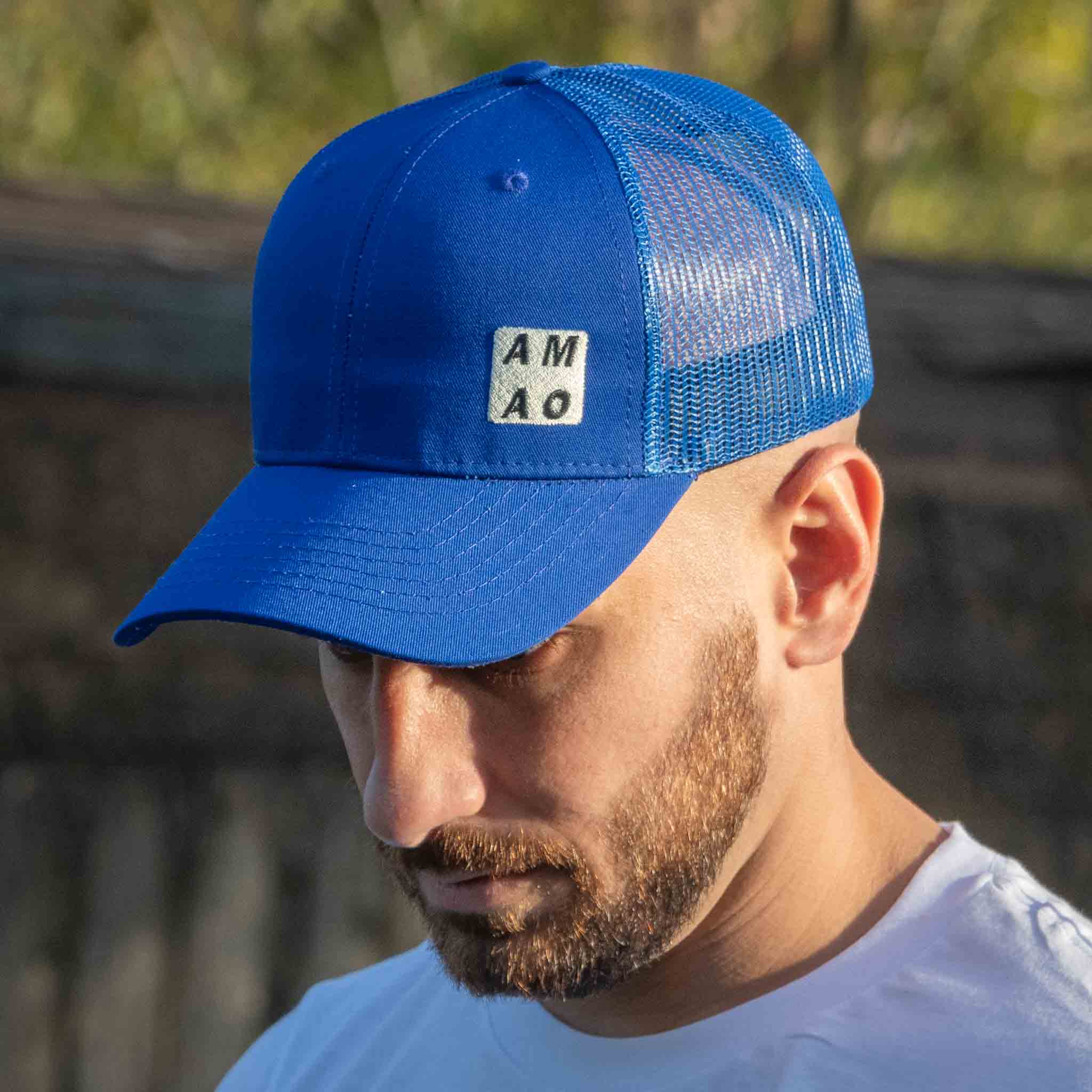 AMAO Trucker Hat - Royal w-Royal Mesh - Compare at $69