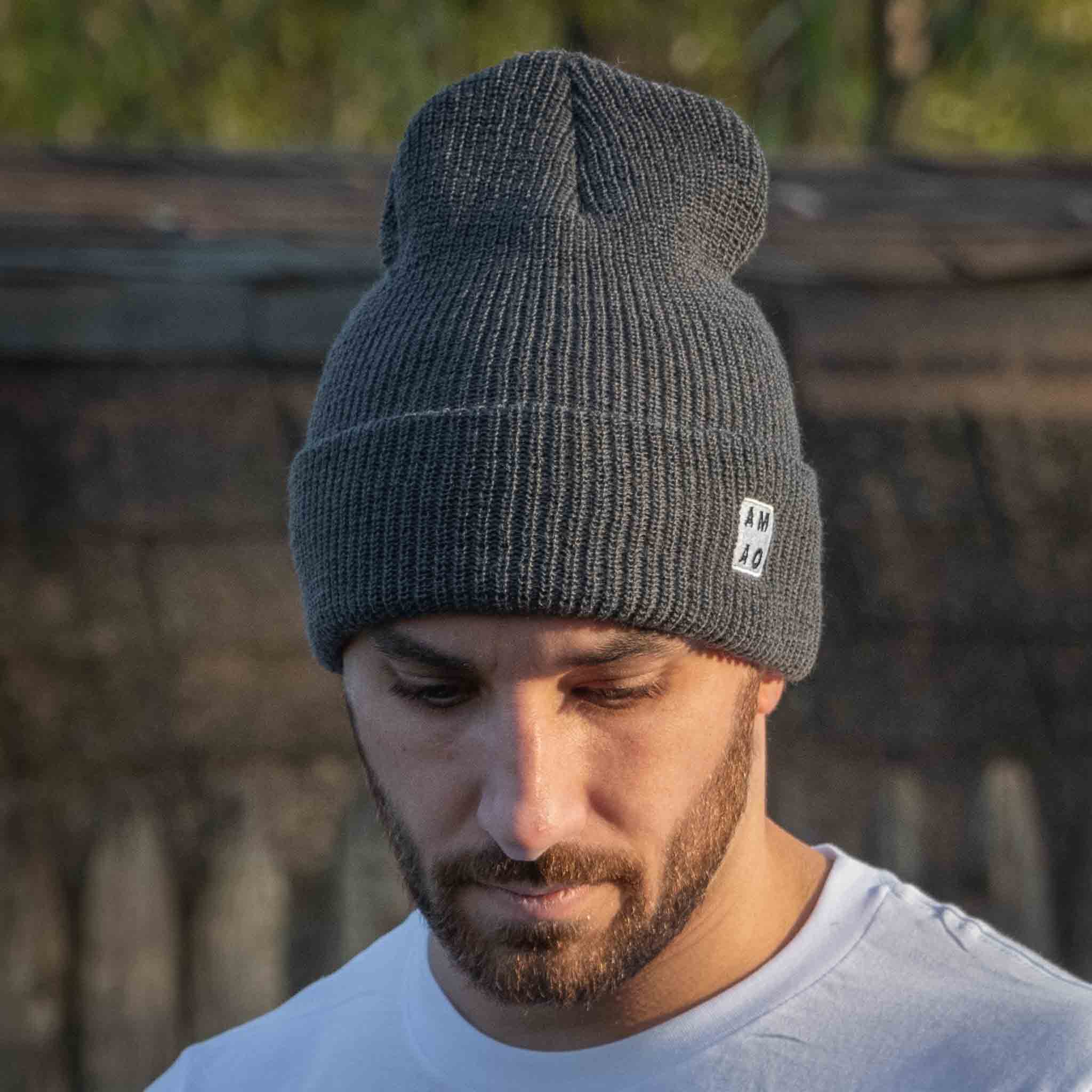 AMAO Wool Workwear Knit Hat Grey - Compare at $60