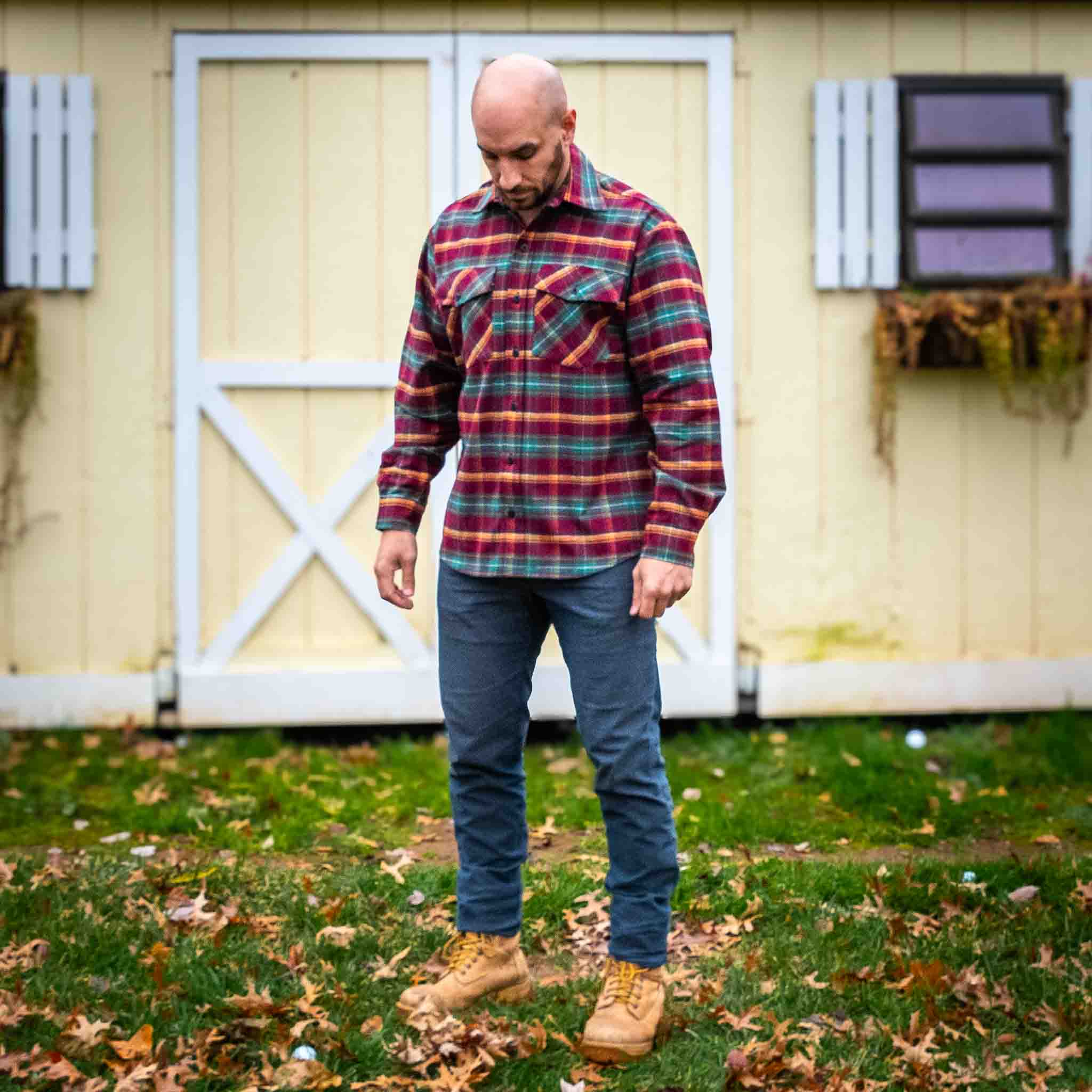 JWM Mens Flannel LS Button Down Whiskey River Compare at $198  ( Allow 1-2 weeks for delivery )