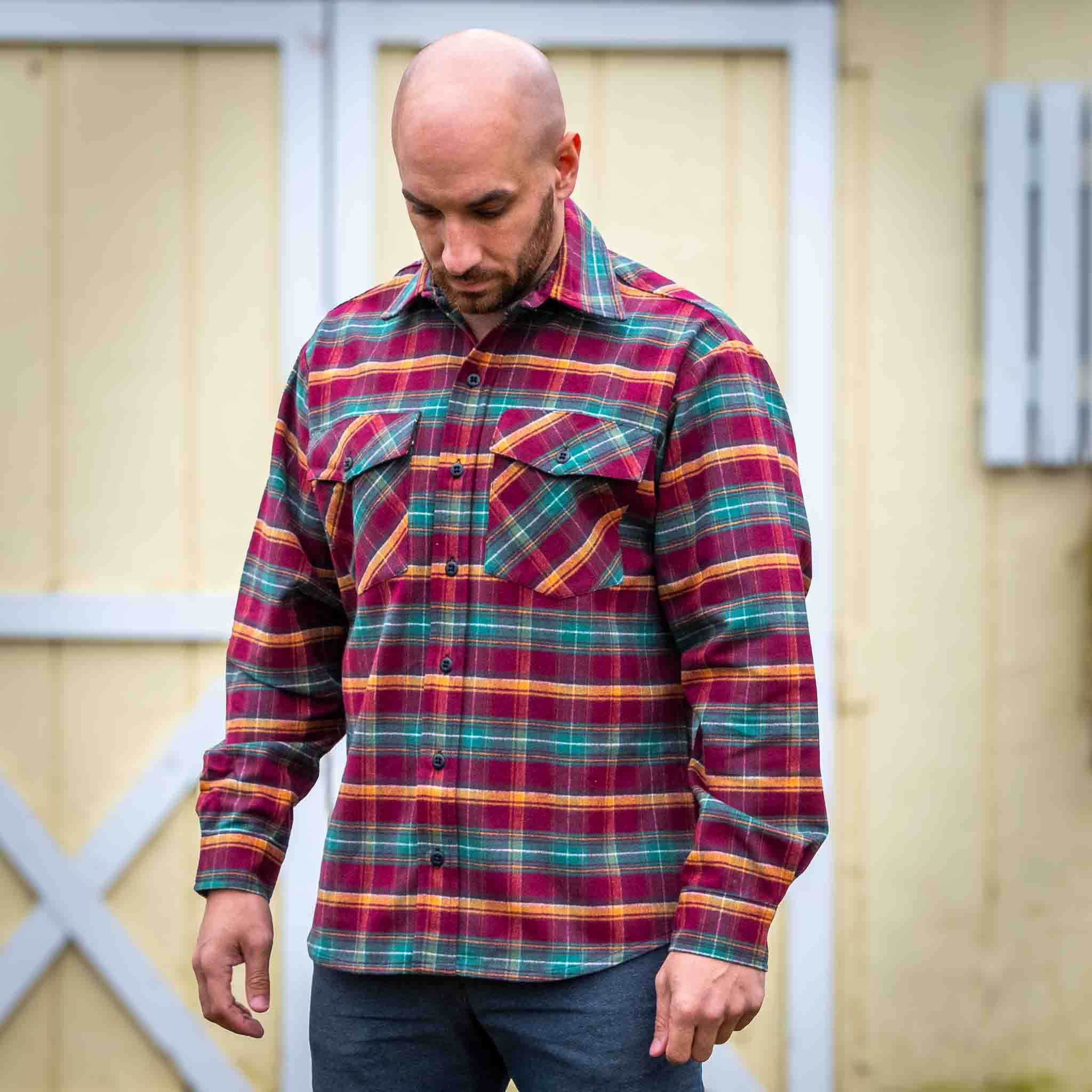 JWM Mens Flannel LS Button Down Whiskey River Compare at $198  ( Allow 1-2 weeks for delivery )