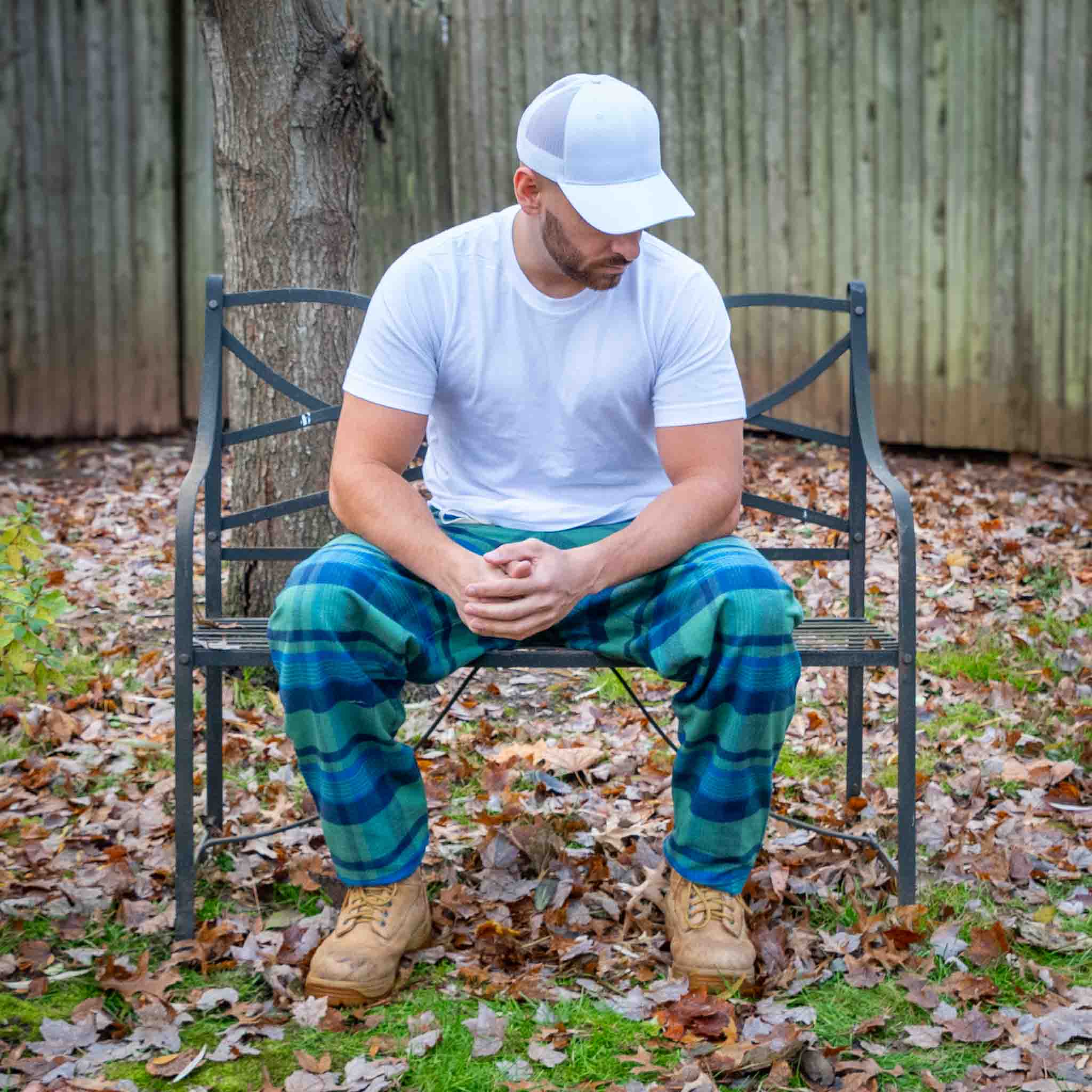 JWM Flannel Lounge Pants RoyalNavyGreen Compare at $185 ( Allow 1-2 weeks for delivery )